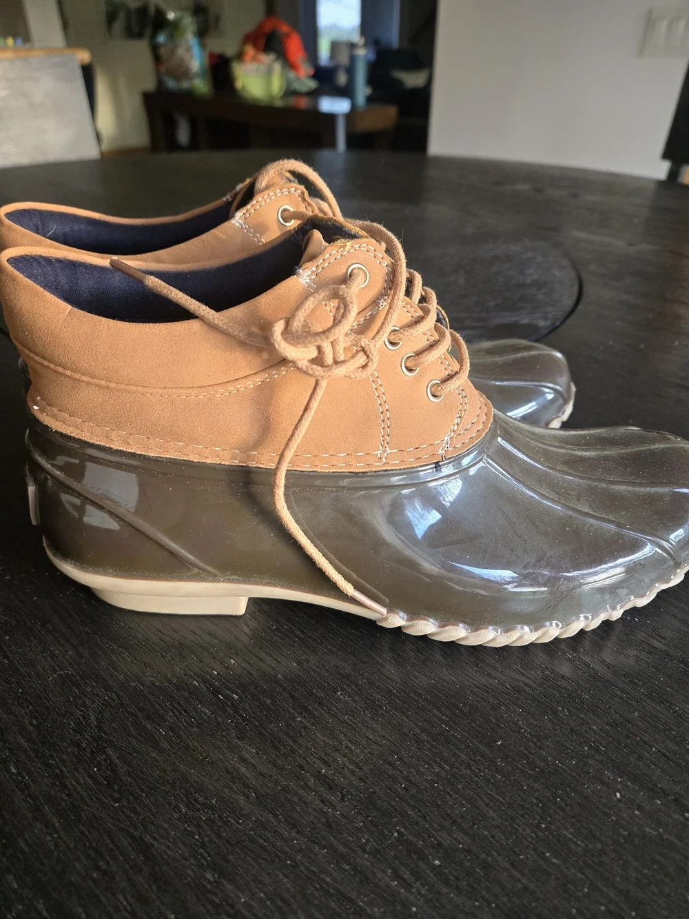 Tommy Hilfiger Women's Waterproof Duck Boots - Tan and Brown Size 8